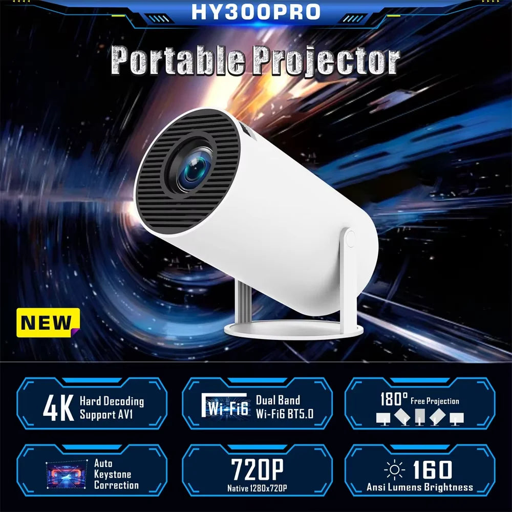 Mini Projetor Inteligente HY300Pro