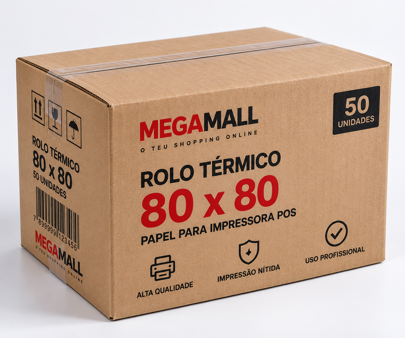 Rolo Térmico 80 × 80 — Papel Térmico para Impressoras POS